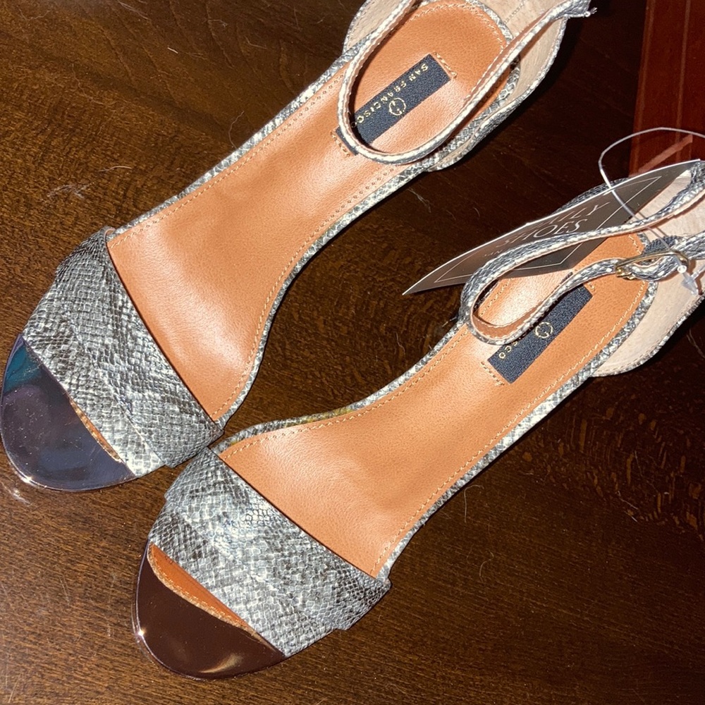 Snake print shoes